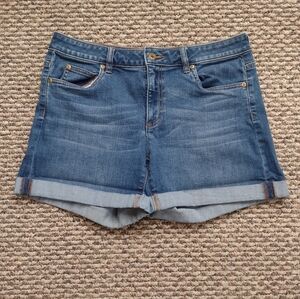 Two by Vince Camuto Medium Wash Cuff Shorts -  Size 29
